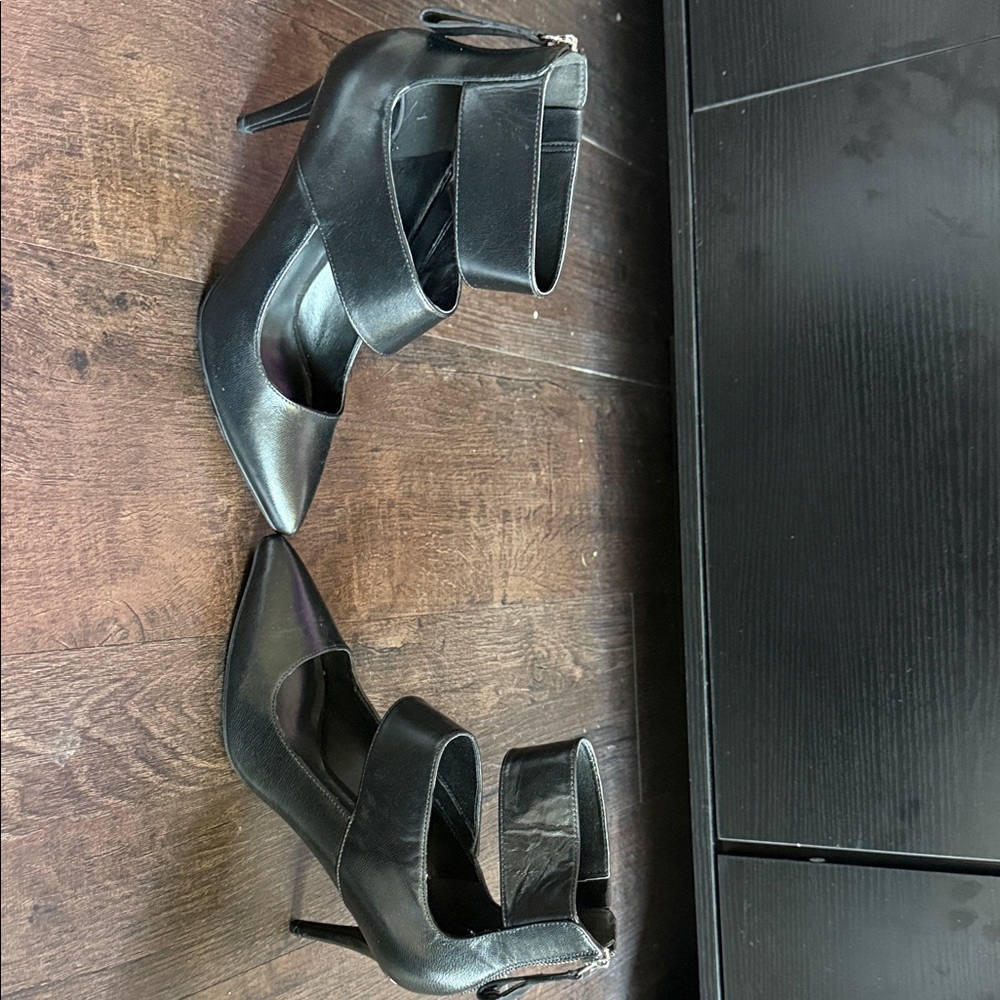 Nine West Black Strappy Heels